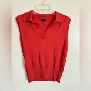 Ann Taylor Factory Vibrant Red Sleeveless Blouse size M
